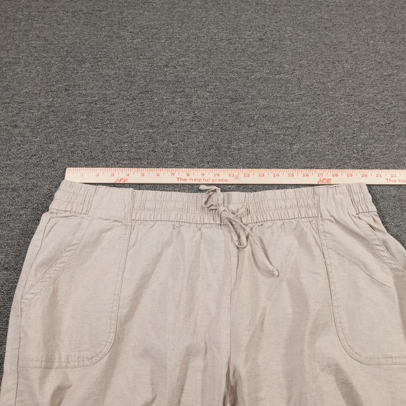 Lane Bryant Pants Womens 20 Tan Linen Collection Wide Leg Mid Rise 30 Inseam - Picture 8 of 12